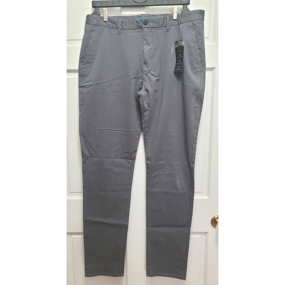Taylrd Men's High Rise Stretch Chino Pants - Charcoal Gray - Size 38x36 - NWT